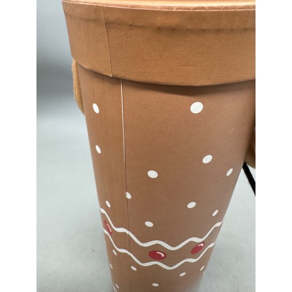 Jetmax Gingerbread Man Decorative Christmas Container With Santa Hat 16" READ - Picture 4 of 10